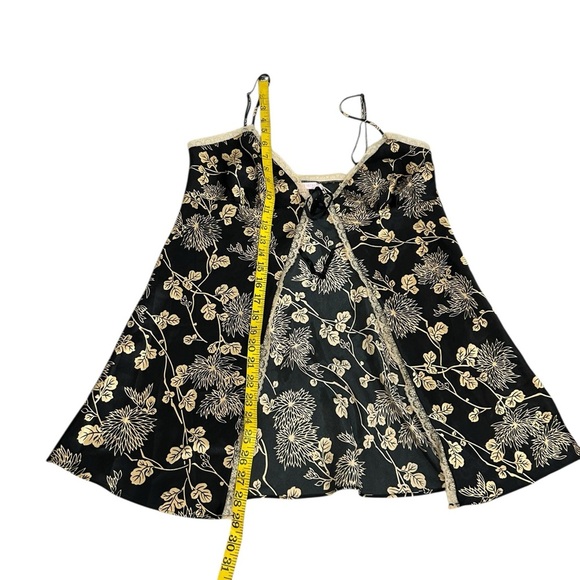Victoria's Secret Babydoll Open Tie Front Cami Lingerie Top Black Gold Size M - Picture 8 of 11